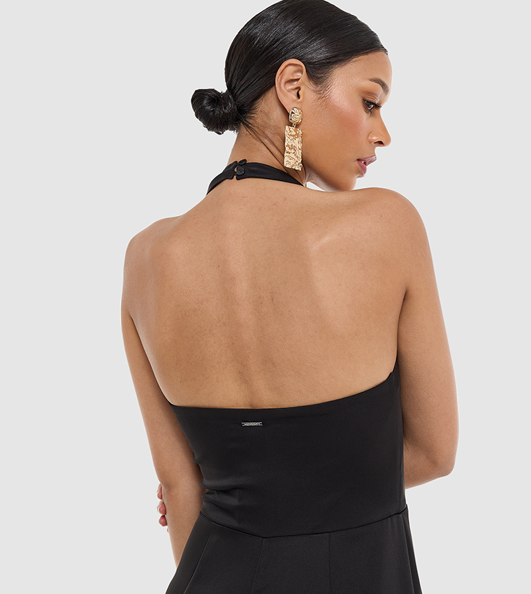 Solid Halterneck Jumpsuit