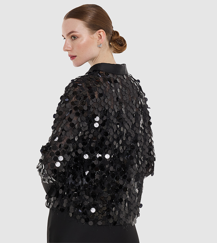 Sequined Long Sleeves Shirt
