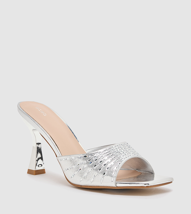 Textured Heeled Sandals