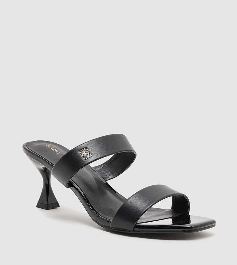 Double Strap Spool Heel Sandals