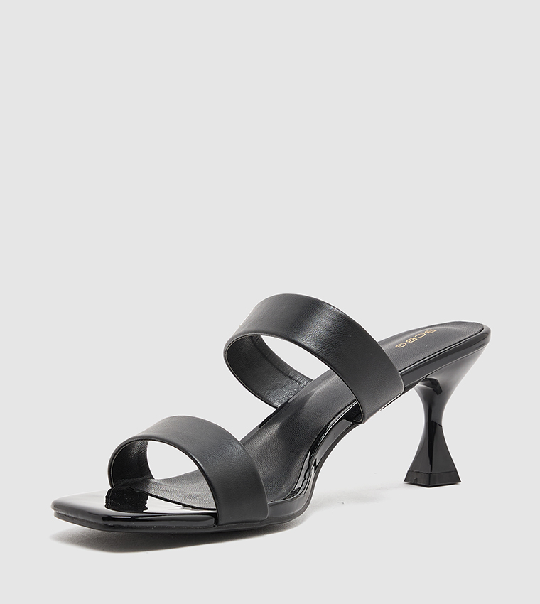 Double Strap Spool Heel Sandals