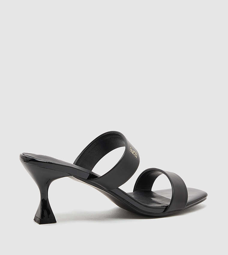 Double Strap Spool Heel Sandals