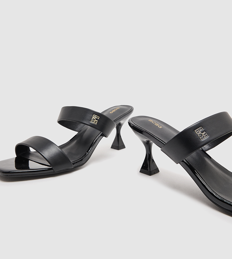 Double Strap Spool Heel Sandals