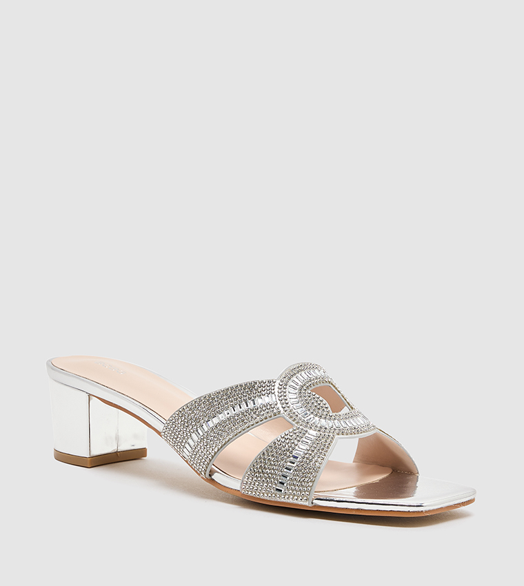 Embellished Block Heel Sandals