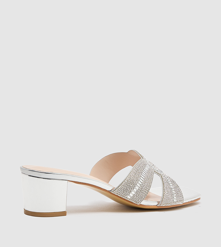 Embellished Block Heel Sandals