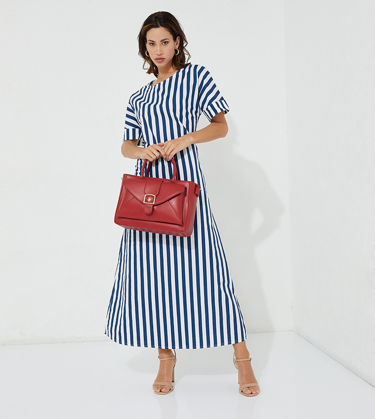 HASASERIES HS0707 Striped maxi dress