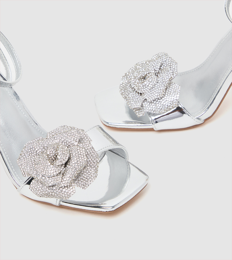 D-DUA Embellished Stiletto Heel Sandals