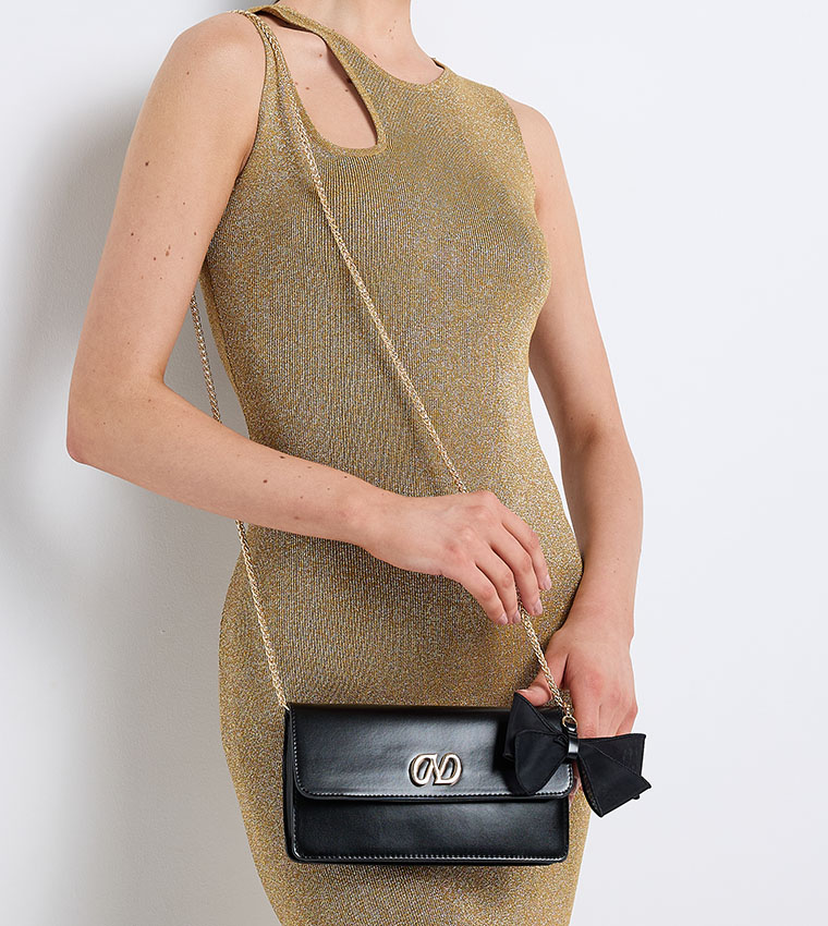 TRYST Bow Detail Clutch Bag