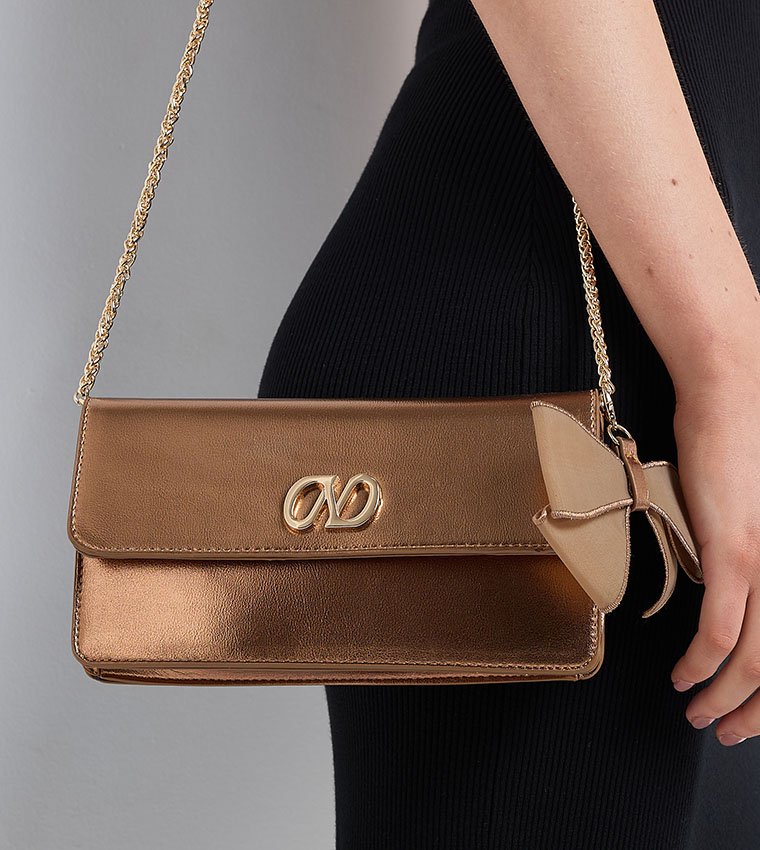 TRYST Bow Detail Clutch Bag