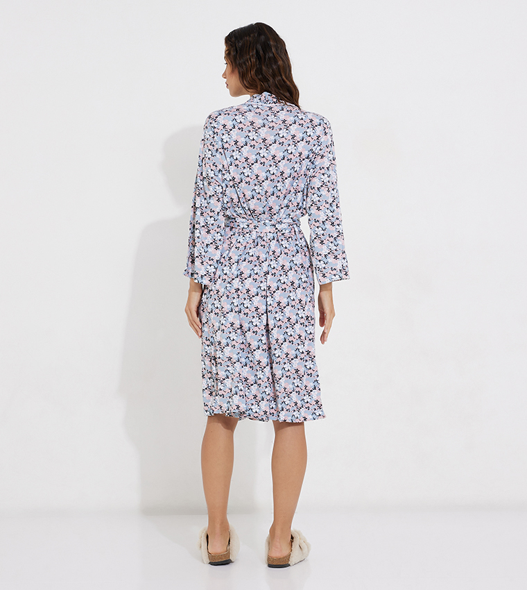 Buy HIS & HERS Printed Tie Up Night Robe In Multiple Colors | 6thStreet ...