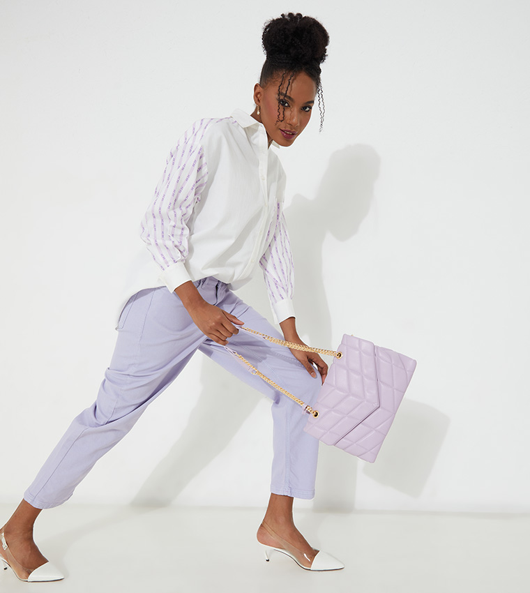 حقيبة كتف كبيرة كاجوال مبطنة 