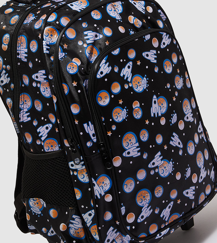 Kids Printed Trolley Backpack
