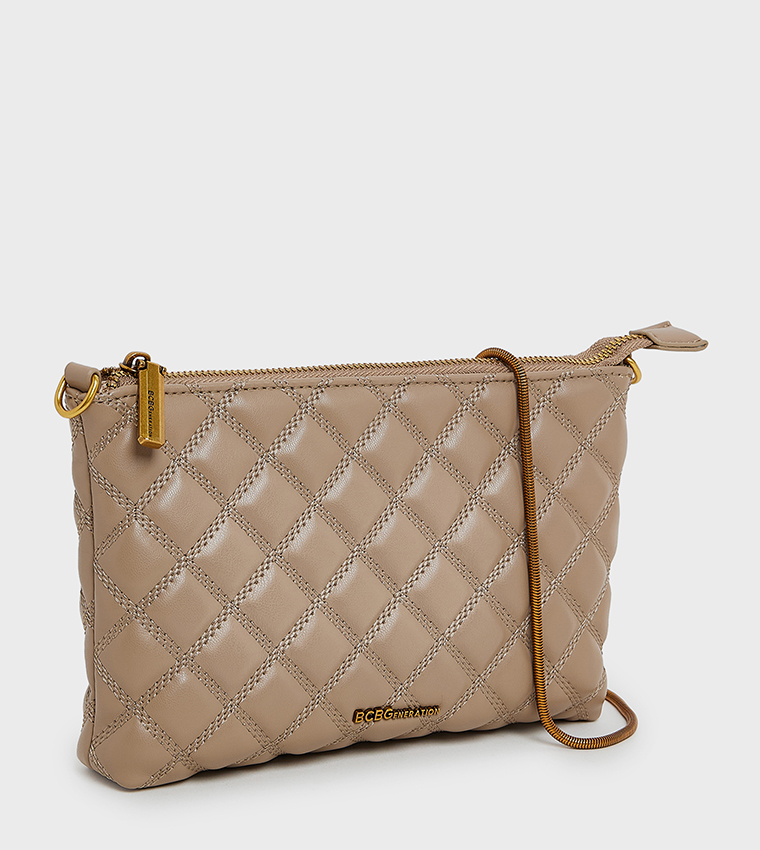 Quilted Zip-Closure Sling Bag
