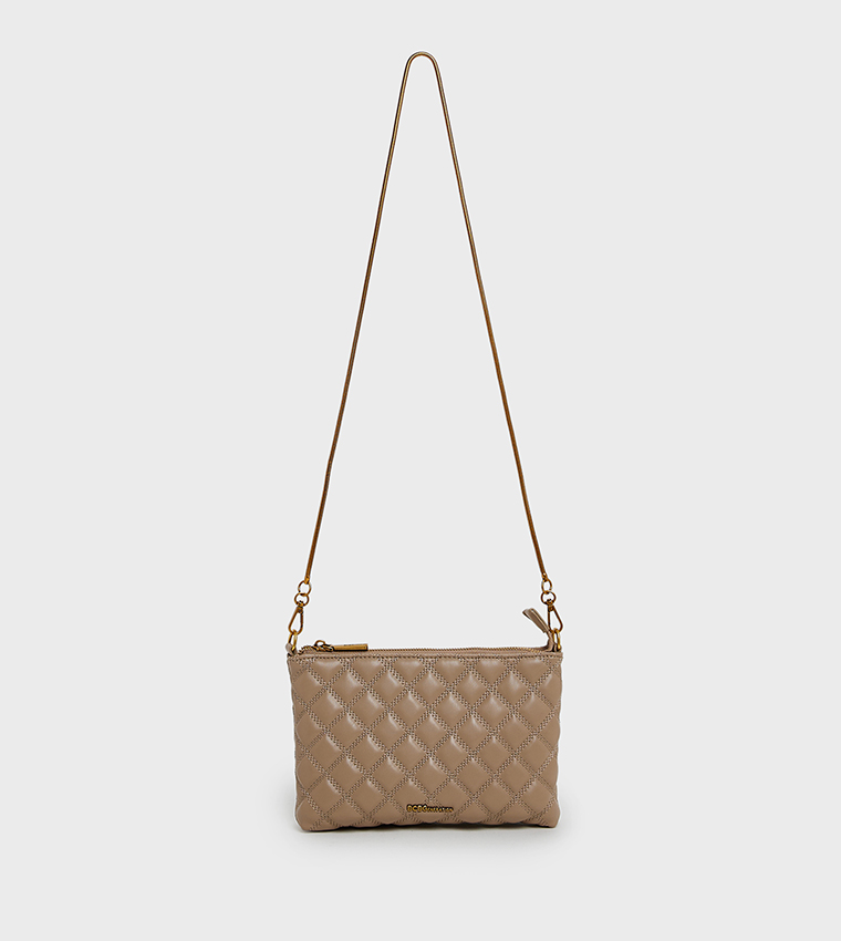 Quilted Zip-Closure Sling Bag