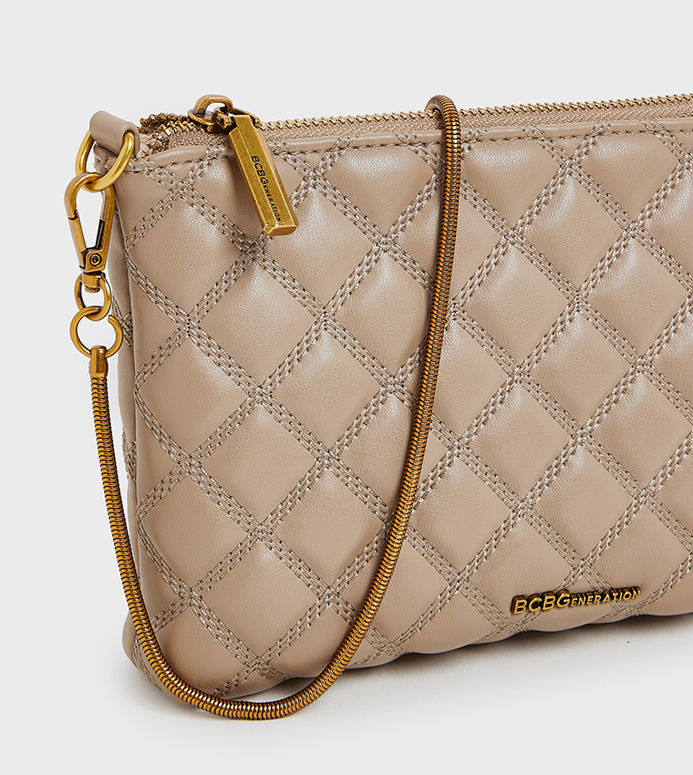 Quilted Zip-Closure Sling Bag