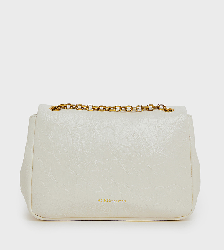 Textured Flap Shoulder Bag