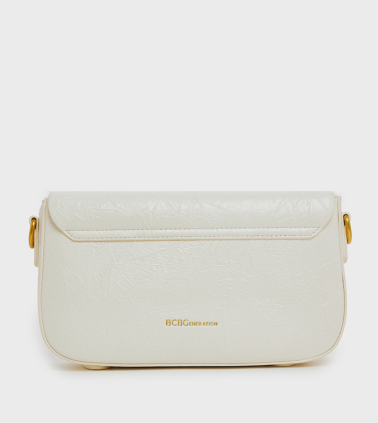 Textured Flap Shoulder Bag
