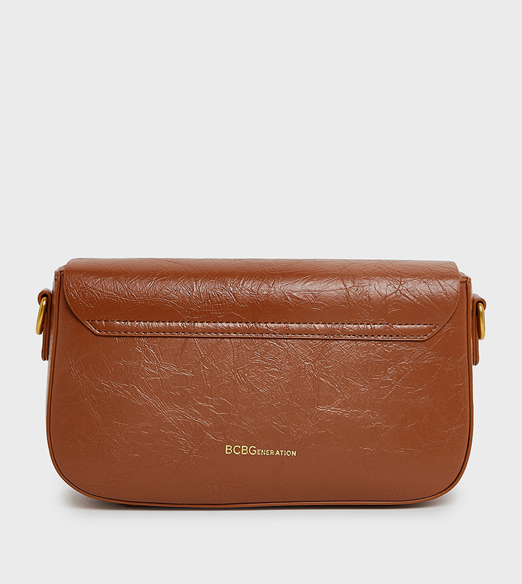 Textured Flap Shoulder Bag