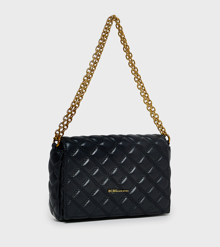 Quilted Flap Shoulder Bag