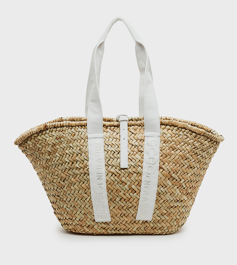 Braided Raffia Tote Bag