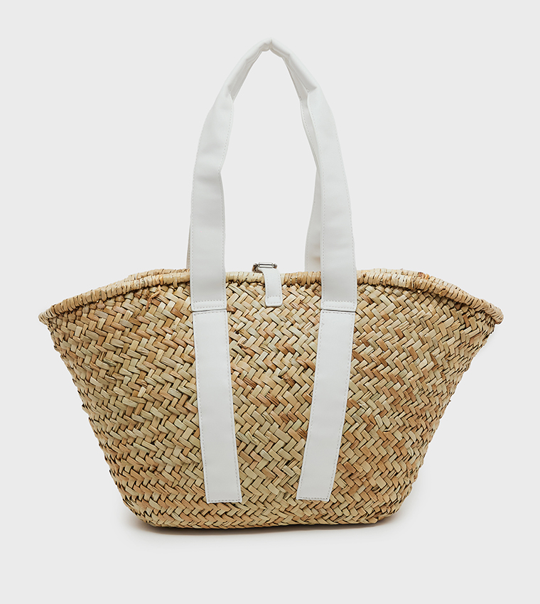 Braided Raffia Tote Bag