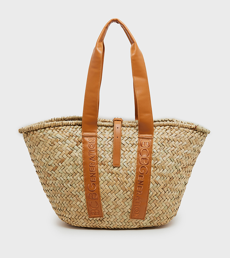Braided Raffia Tote Bag