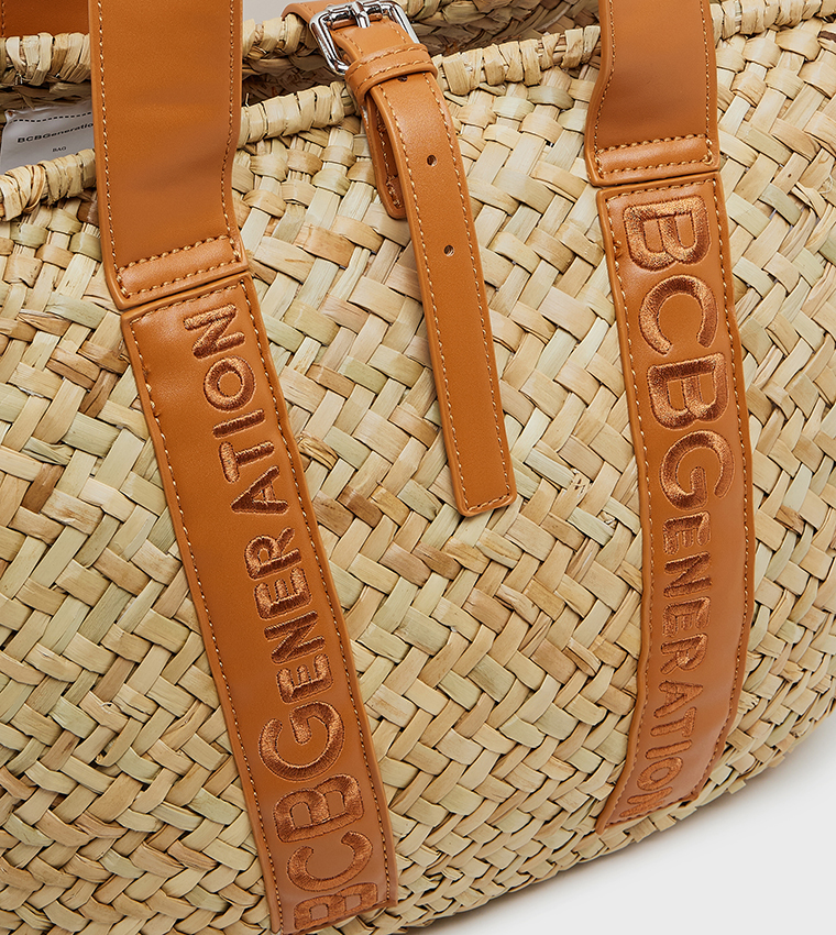 Braided Raffia Tote Bag