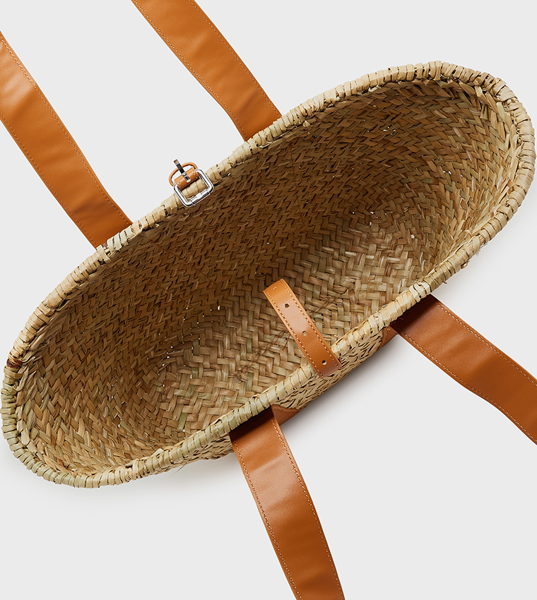 Braided Raffia Tote Bag