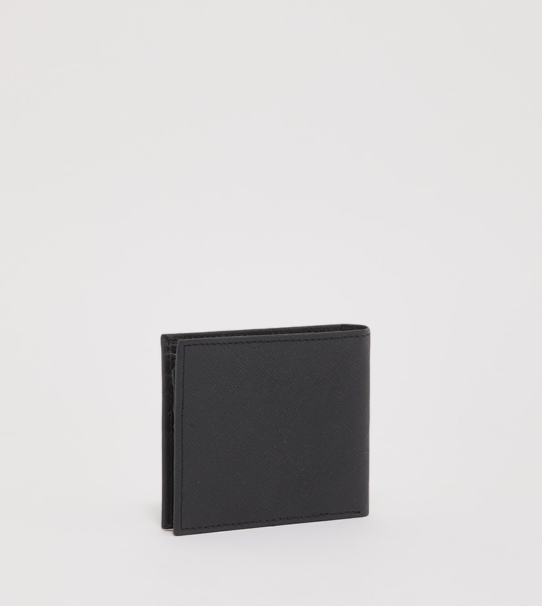 Textured Bi-Fold Genuine Leather Wallet