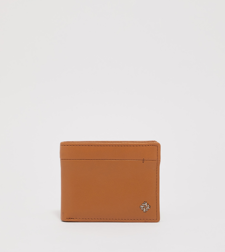 Solid Bi-Fold Genuine Leather Wallet