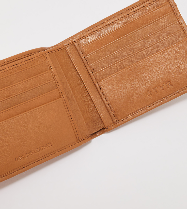 Solid Bi-Fold Genuine Leather Wallet