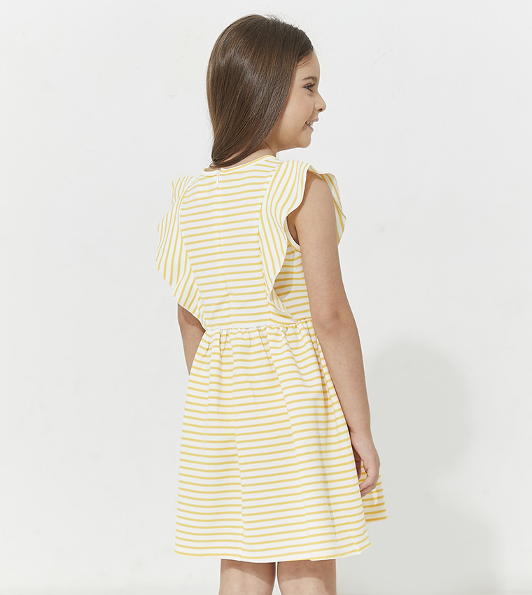 Gant pinstripe 2024 ruffle dress