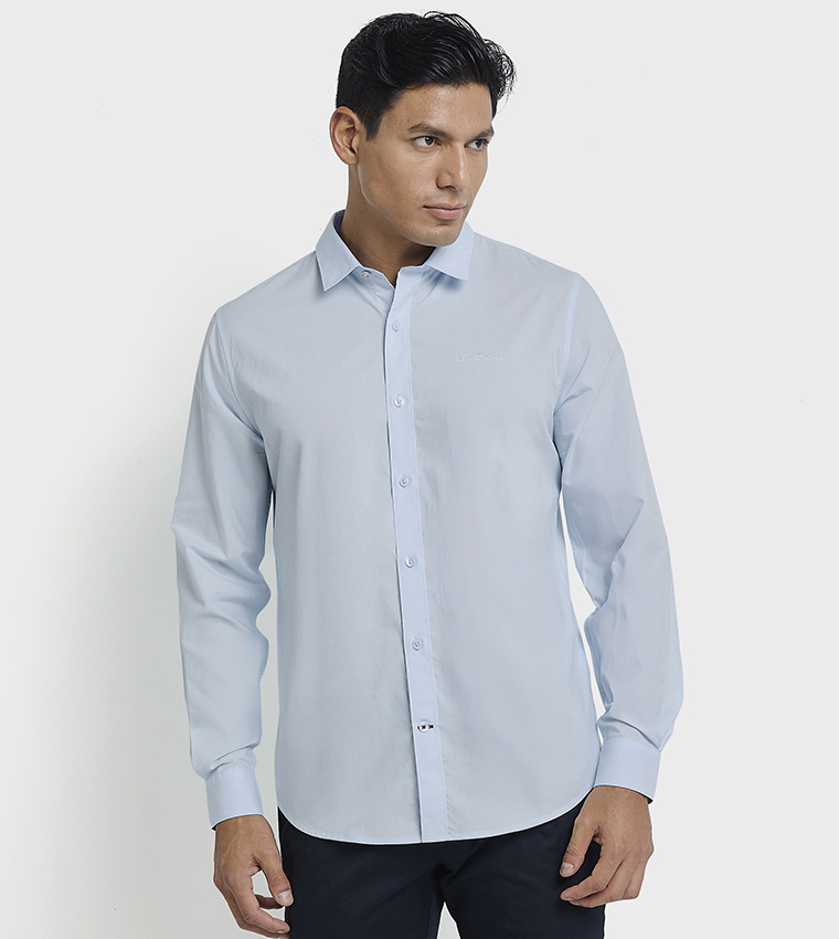 Logo Embroidered Long Sleeves Shirt