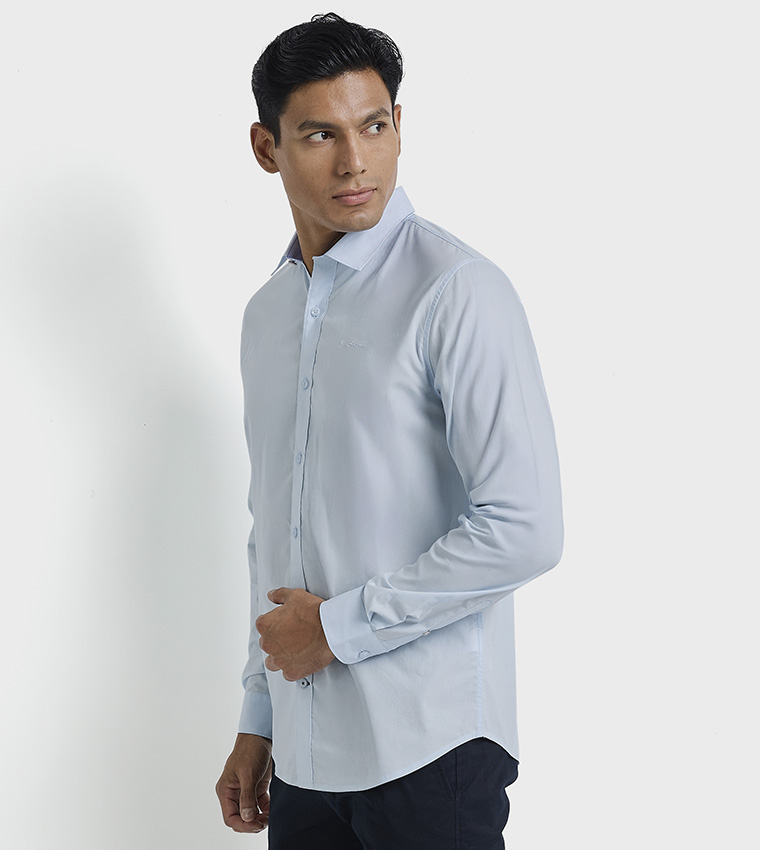 Logo Embroidered Long Sleeves Shirt