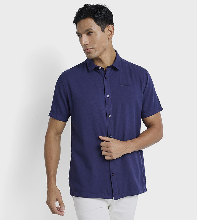Logo Embroidered Short Sleeves Shirt
