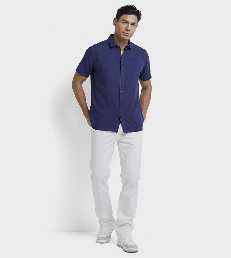 Logo Embroidered Short Sleeves Shirt
