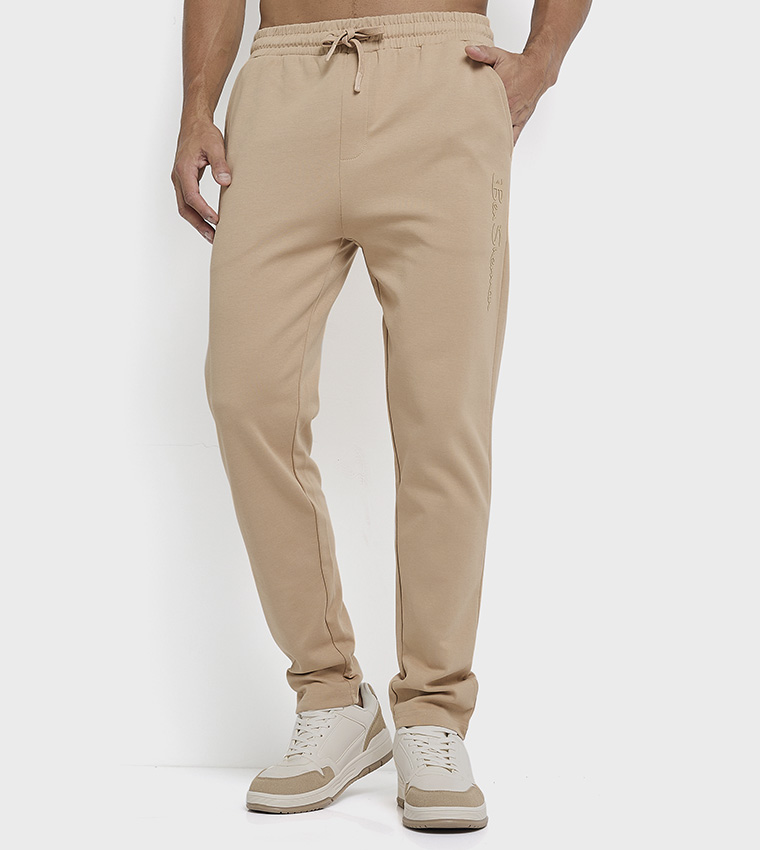 Knitted Elastic Waist Sweatpants