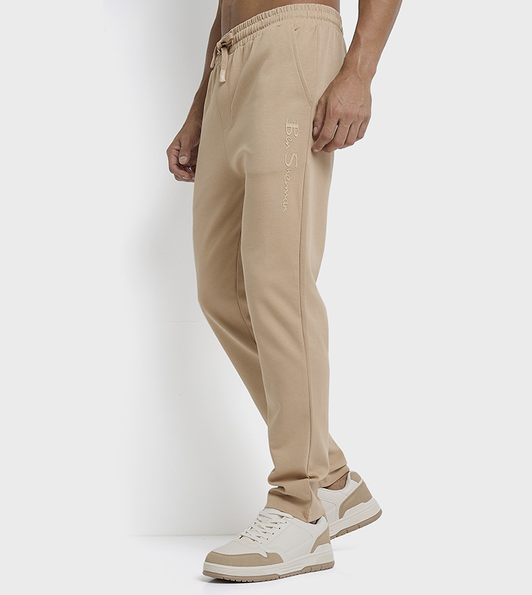 Knitted Elastic Waist Sweatpants