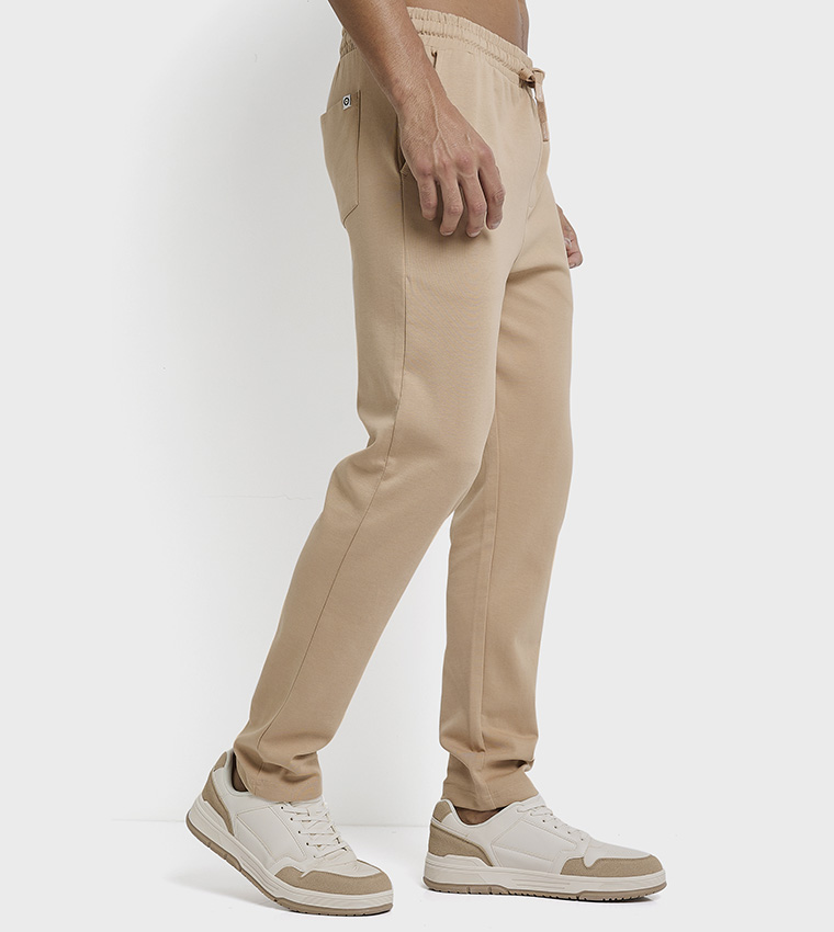 Knitted Elastic Waist Sweatpants