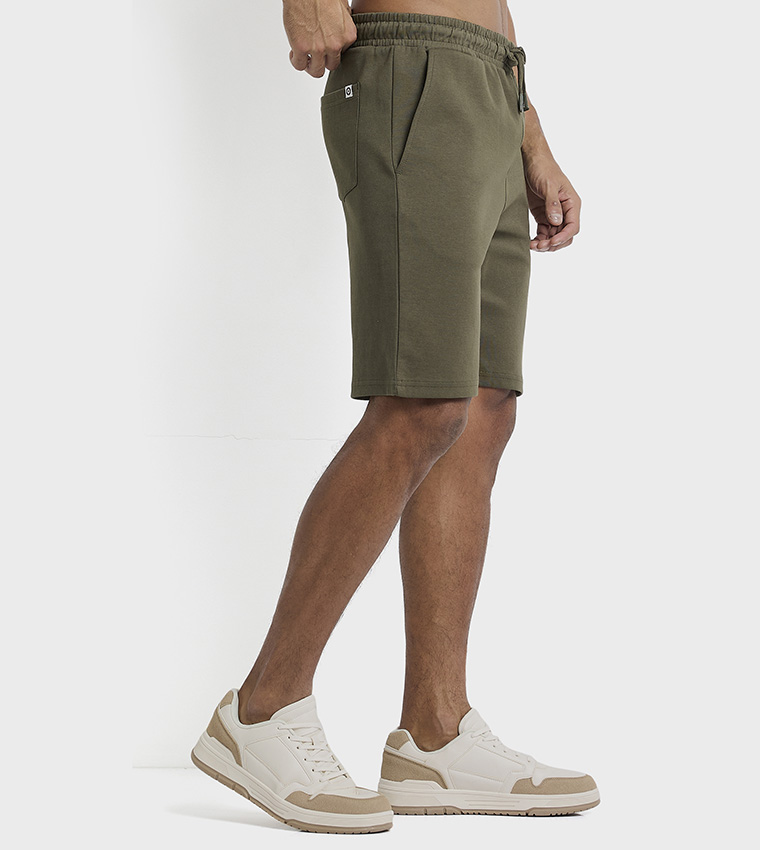 Knitted Elastic Waist Shorts