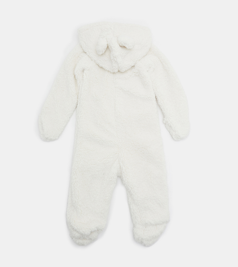 Buy Adams Kids Fluffy Hooded Coverall In Cream | 6thStreet UAE