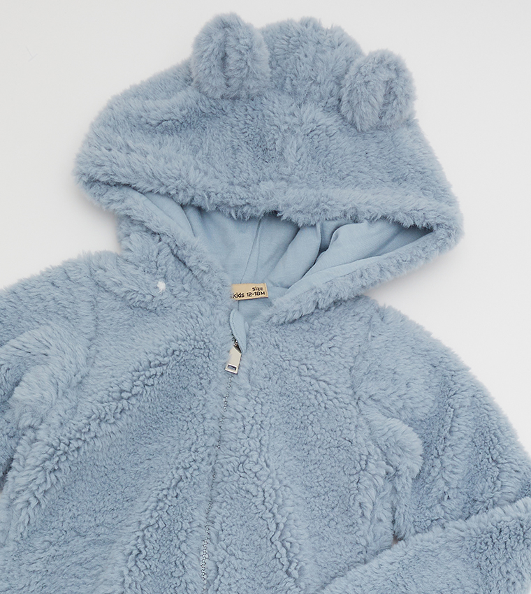 Fluffy Hooded Coverall