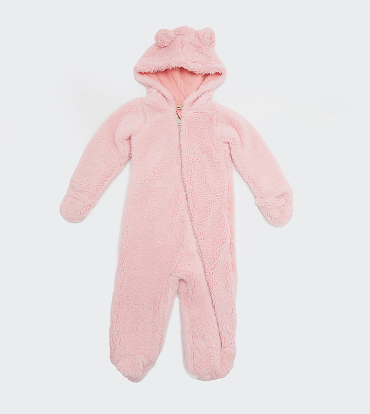 Fluffy Hooded Coverall