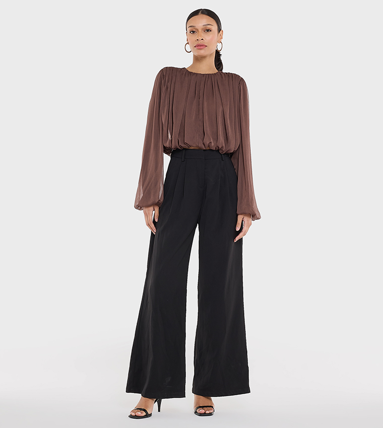 Ruched Long Sleeves Top