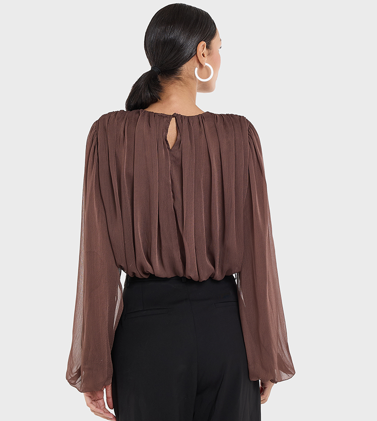 Ruched Long Sleeves Top