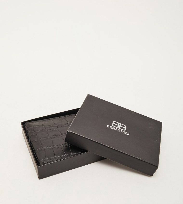 Croc Textured Bi-Fold Wallet