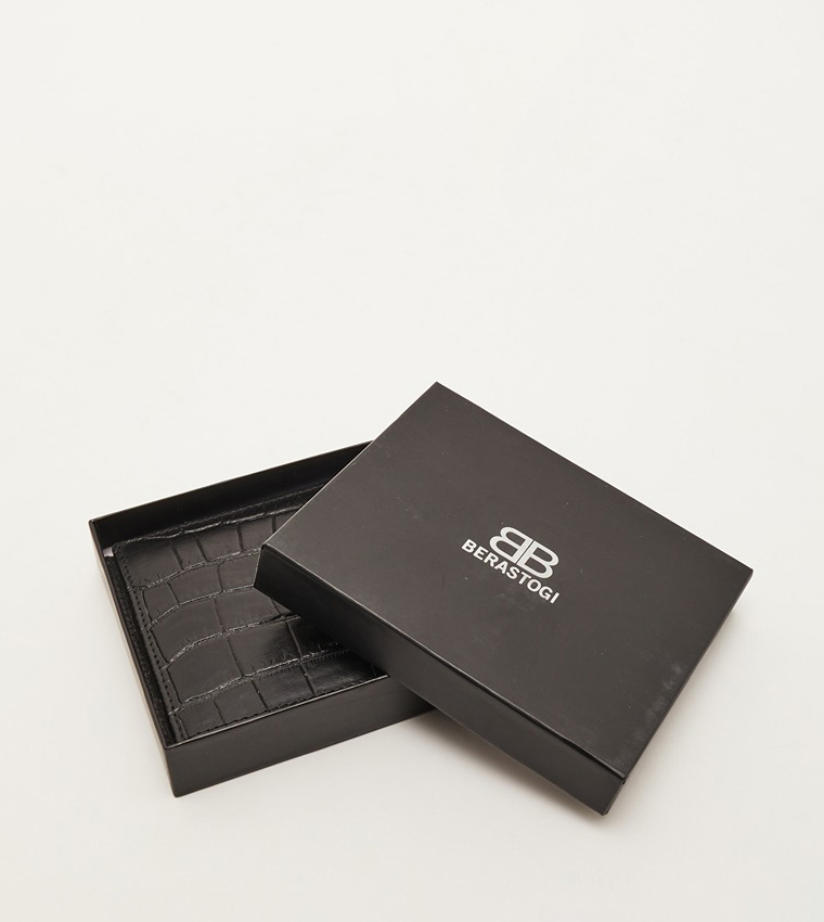Croc Textured Bi-Fold Wallet