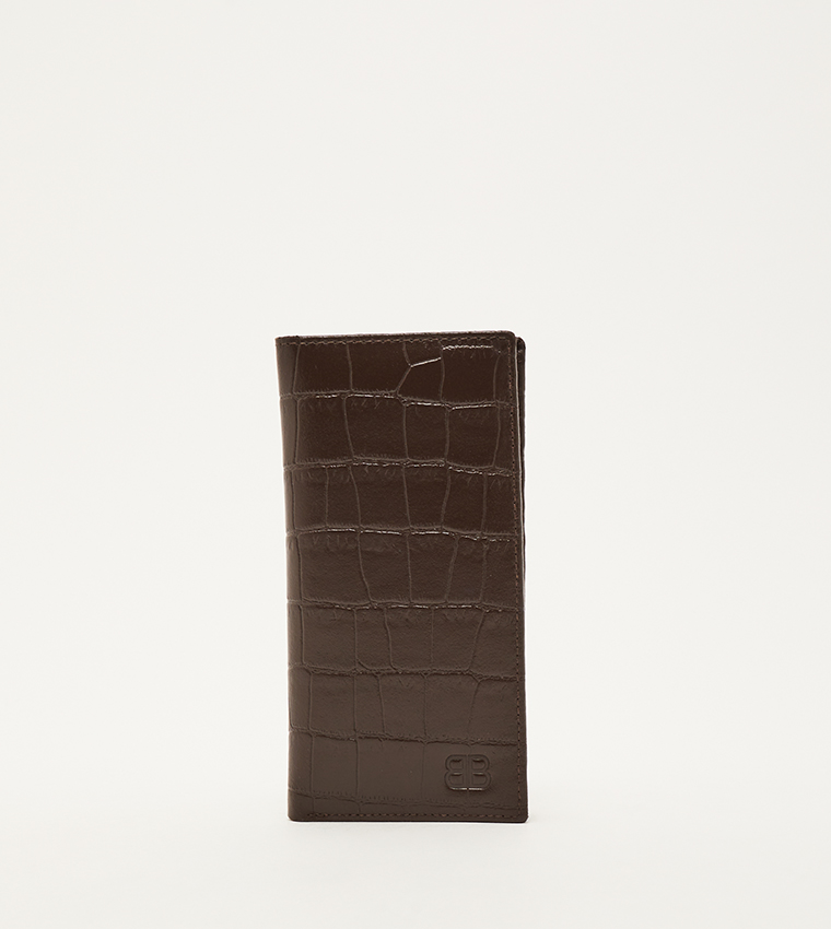 Croc Textured Bi-Fold Wallet