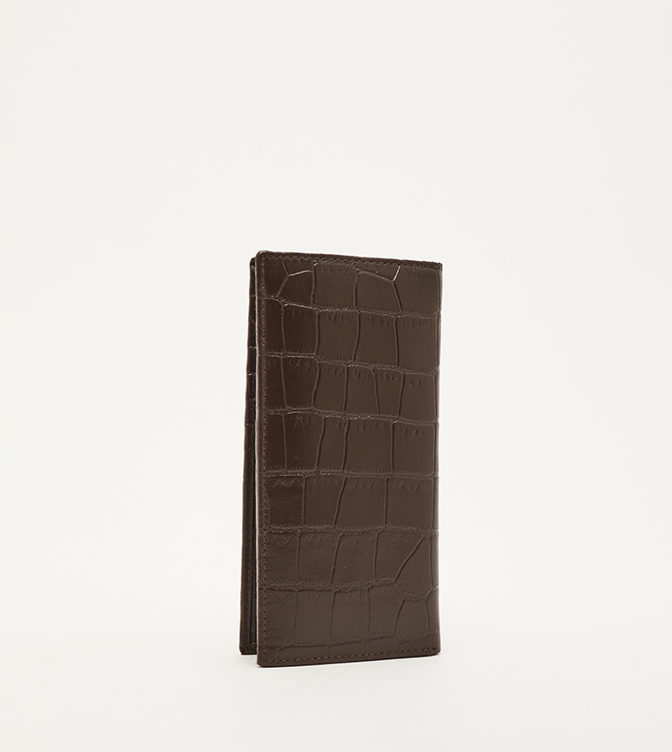 Croc Textured Bi-Fold Wallet