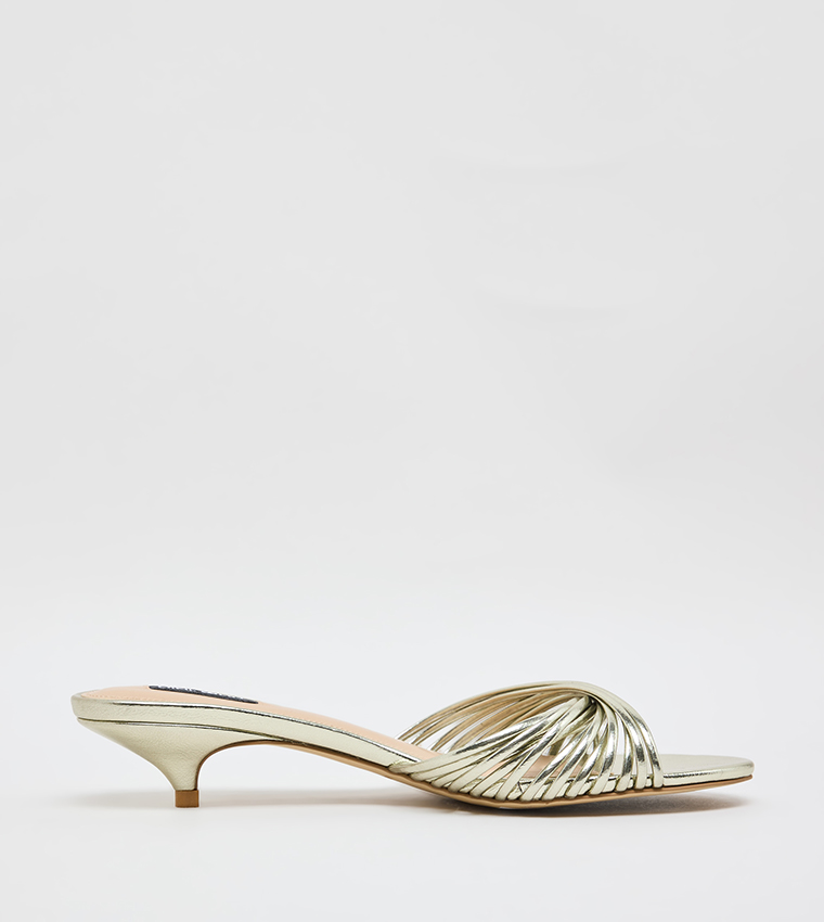 Open Toe Kitten Heel Sandals